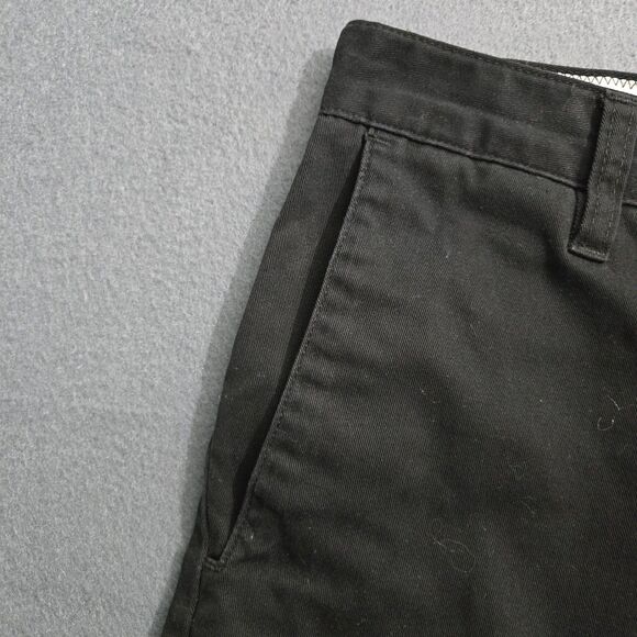 Volcom Men 33 Black Vmonty Flat Front Chino Shorts - Picture 3 of 12